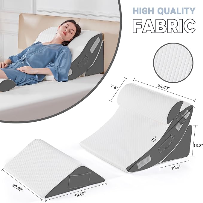 Yojoker 4PCS Orthopedic Bed Wedge Pillow Set - Image 4