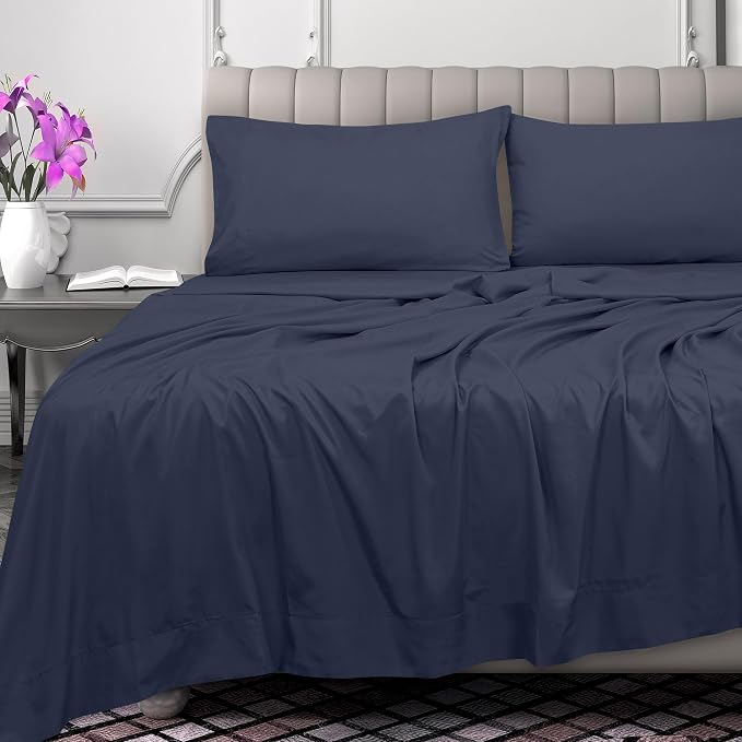 Royale Linens 300 Thread Count 100% Long Staple Combed Cotton Flat Sheet - Image 2