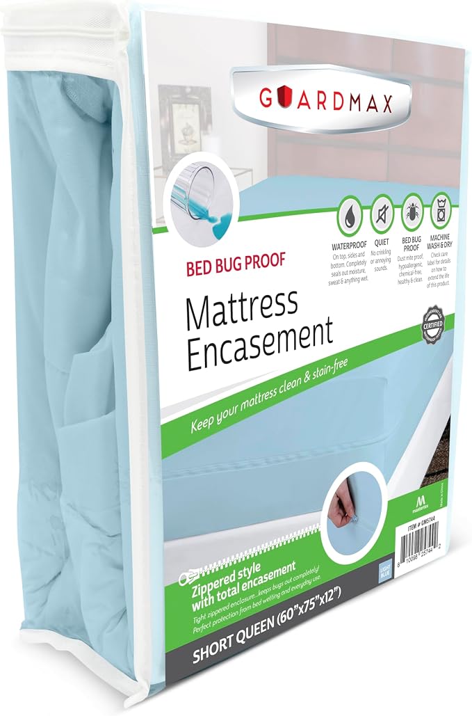 Guardmax Jersey Knitted Short Queen Zippered Mattress Encasement by Guardmax