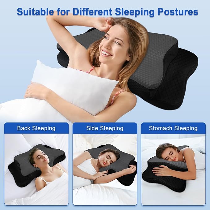 Pain Relief Cervical Pillow for Neck Support, Adjustable Ergonomic Pillow Cozy - Image 4
