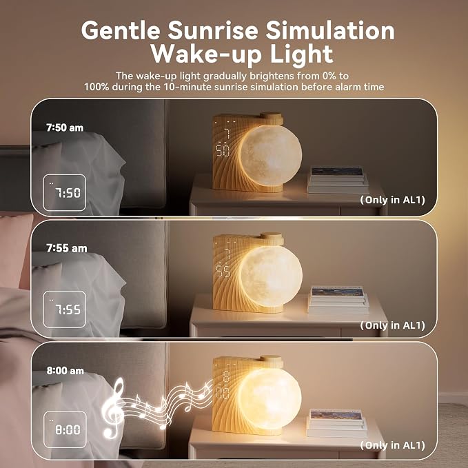 Sunrise Alarm Clocks for Heavy Sleepers, Night Lamp Clocks for Bedrooms - Image 7