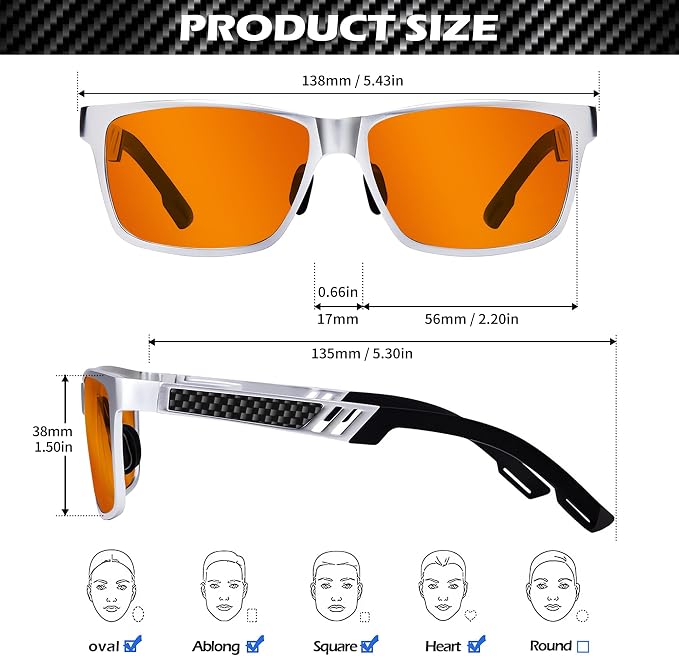ANYLUV Blue Light Blocking Glasses Men Computer Gaming Glasses Lightweight - Image 6