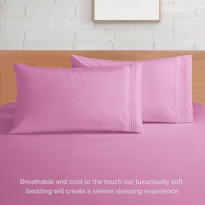 Elegant Comfort Luxurious 1500 Premium Hotel Quality Microfiber 4-Piece Sheet - Image 7