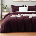 NEXHOME PRO Duvet Cover Set 100% Washed Cotton Oversized King 120"x98" Linen by NEXHOMEPRO