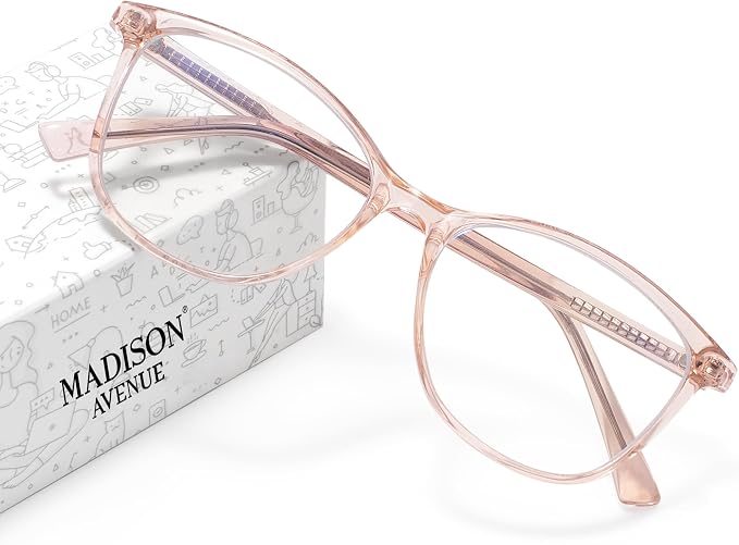 Madison Avenue Blue Light Blocking Glasses Anti Eyestrain UV Glare Blue Light by MadisonAvenue