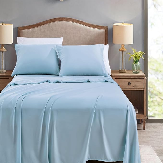 FreshCulture Twin Flat Sheets Only, Soft Microfiber Bedding Sheets - Image 2