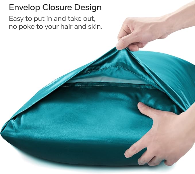 BEDELITE Satin Body Pillow Cover 2 Pack, Super Soft and Cooling Body Pillow - Image 5