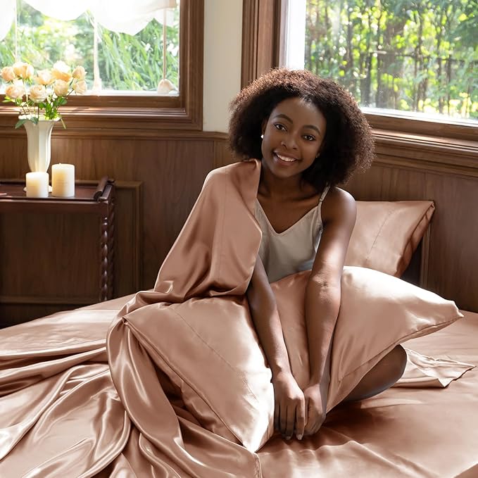 CozyLux Satin Sheets Full Size Sheets - Image 5