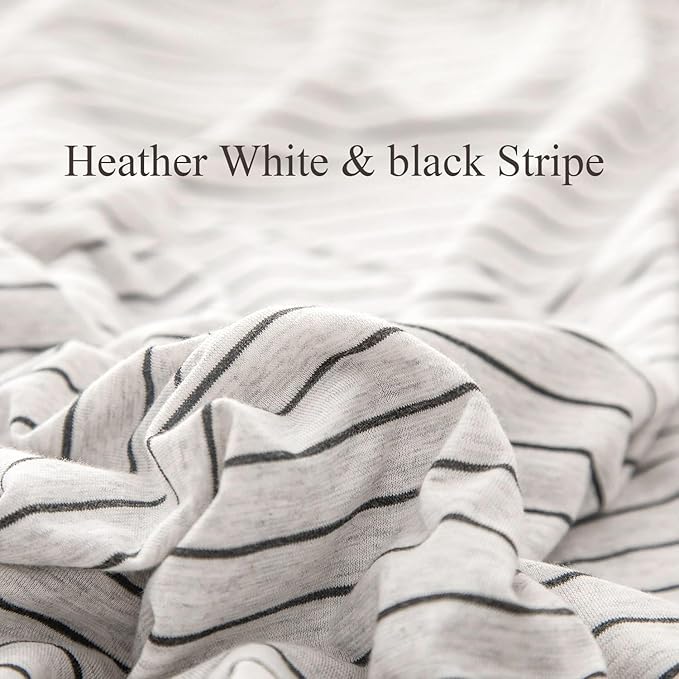 PURE ERA Jersey Knit Duvet Cover Set 100% T-Shirt Heather Cotton Super Soft - Image 3