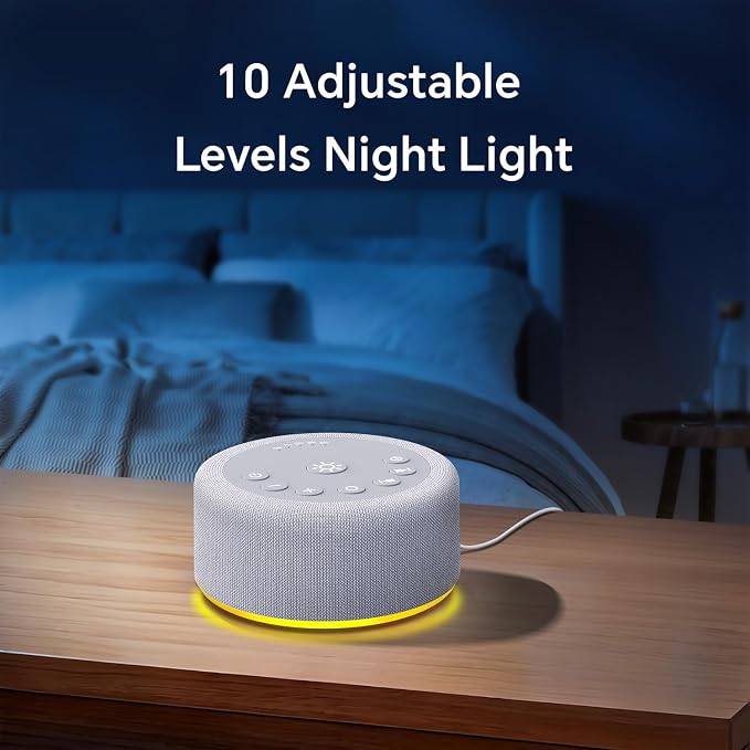 Sound Machine Night Light White Noise Brown Noise Machine 30 Non Looping Sounds - Image 7
