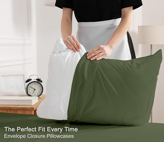 RUVANTI 100% Cotton Sheets – California King Percale Bedding, Cooling & - Image 7