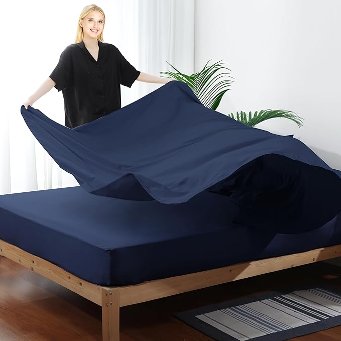 Flat Sheet Only 2 Pack, Calking Size 400 Thread Count 100% Egyptian Cotton Flat - Image 4