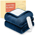 HOMLYNS LuxeHeat Heated Blanket Electric Blanket, Soft Flannel Sherpa Heated by HOMLYNS