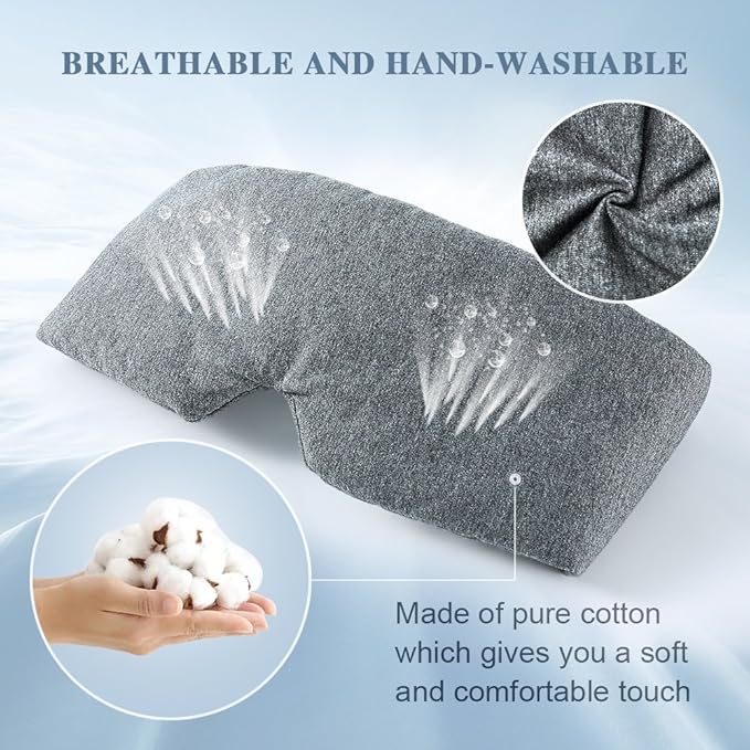 FRESHME Cotton Sleep Eye Mask for Women Men - Image 5
