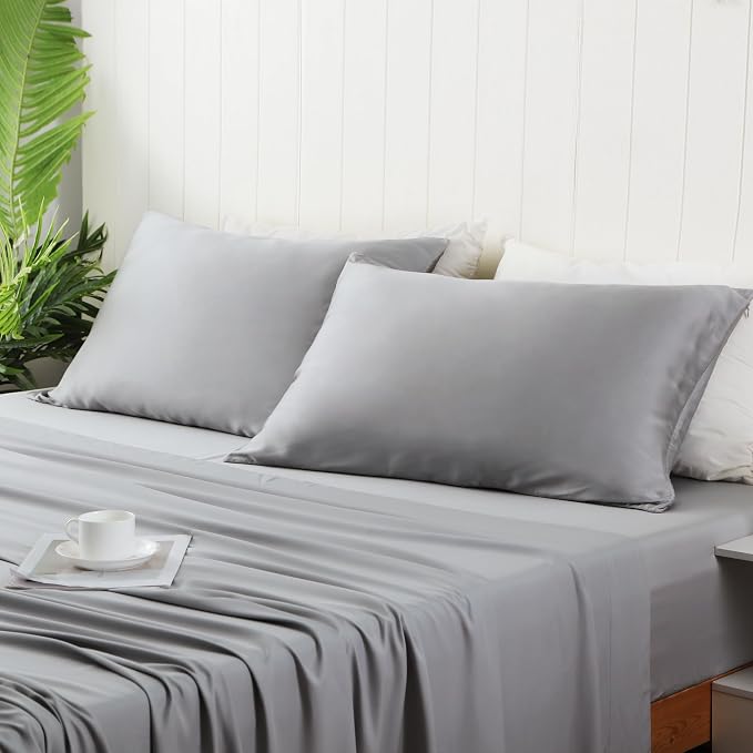 2 Pack Cooling Pillow Cases, Viscose Derived from Bamboo Pillow Protectors - Image 7