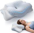 JINXIA Cervical Neck Pillow for Neck and Shoulder, Odorless Memory Foam Pillow by JINXIA
