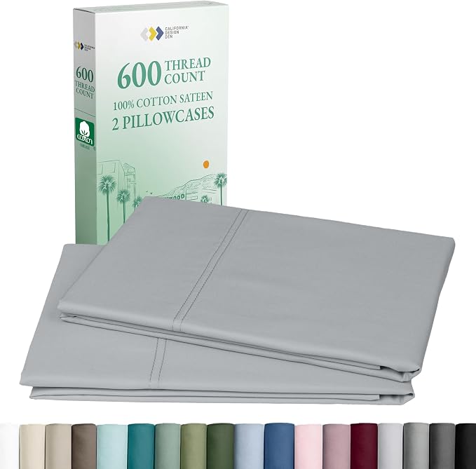 CALIFORNIA DESIGN DEN Luxuriously Soft Hotel Quality 600 Thread Count, 100% by CaliforniaDesignDen