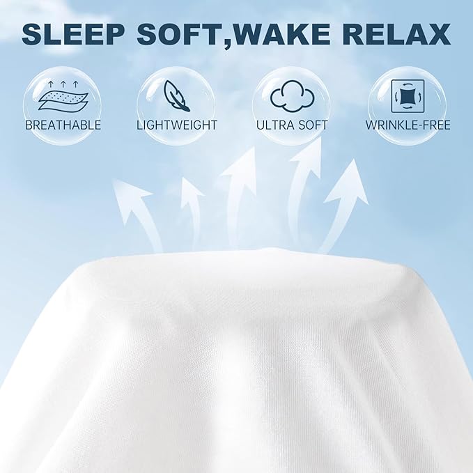 Lavisun Twin Flat Sheets Only, 1 Pack Soft Brushed Microfiber Bedding Sheets - Image 2