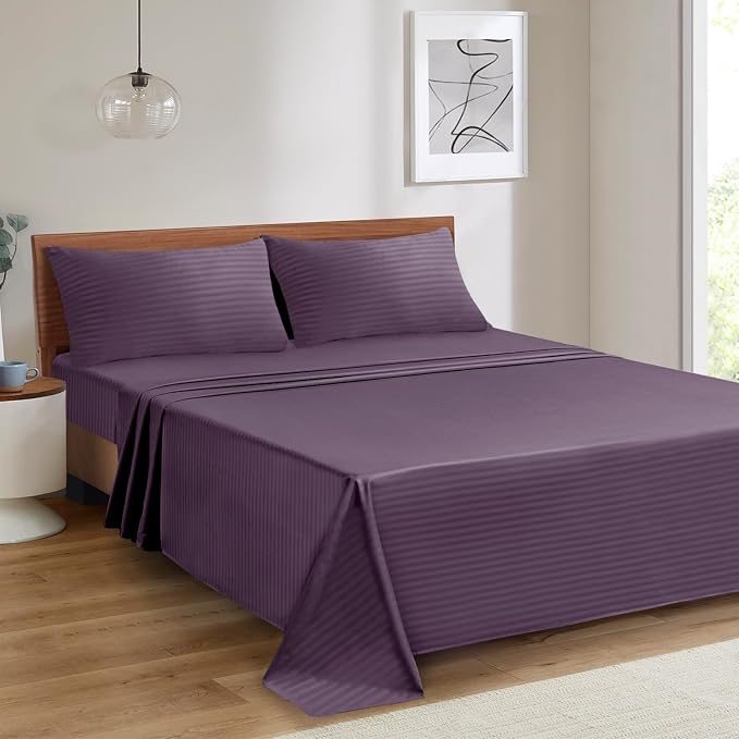 Mejoroom Striped Queen Size Sheet Set - Image 5