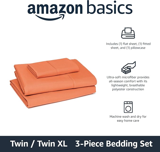Amazon Basics Lightweight Super Soft Breathable Wrinkle-Free Microfiber 3-Piece - Image 2