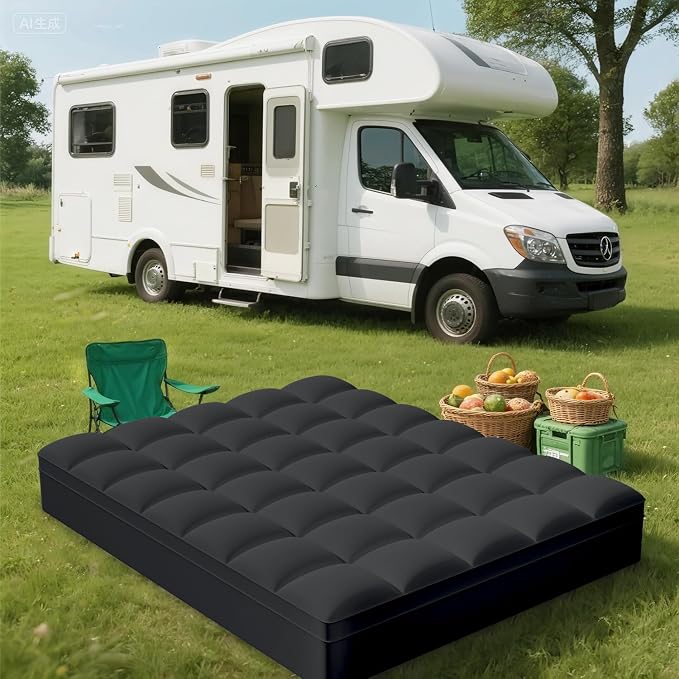 ELEMUSE RV Short Queen Black Mattress Topper - Image 3