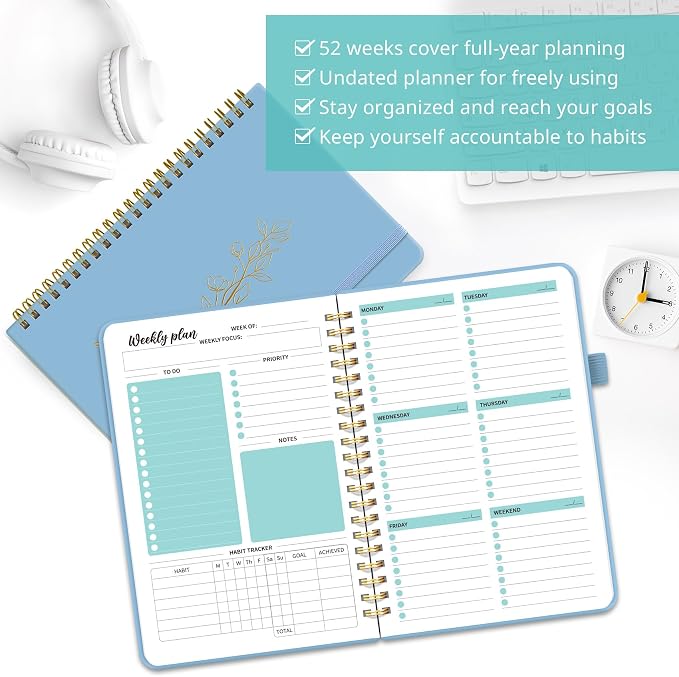 Undated Weekly Planner, Weekly To Do List Notebook - Image 4