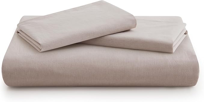 LOVQUE Bedding Duvet Cover Queen Size, 100% Washed Cotton Linen Like Natural - Image 7