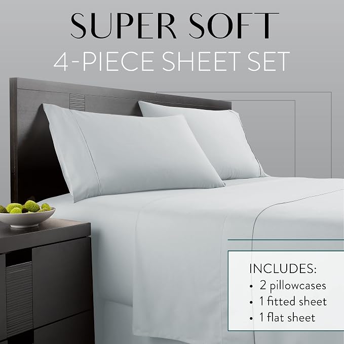 Danjor Linens Twin Bunk Bed Sheets w/ 2 Pillowcases, Lightweight Brushed - Image 2