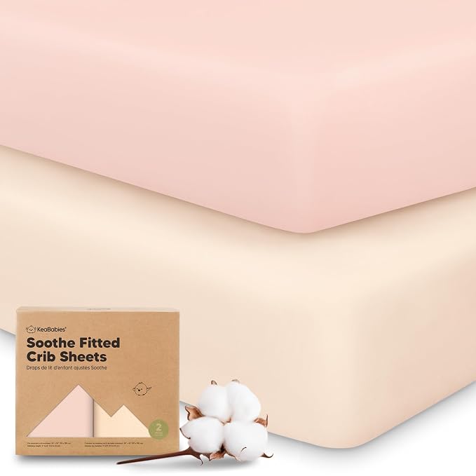 KeaBabies 2-Pack Organic Crib Sheets by KeaBabies