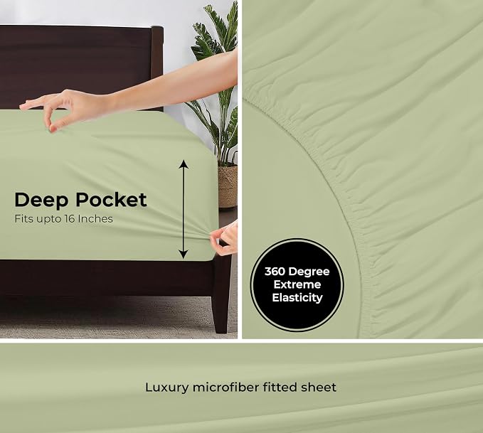 Royale Linens Fitted Sheet Twin XL - Image 3