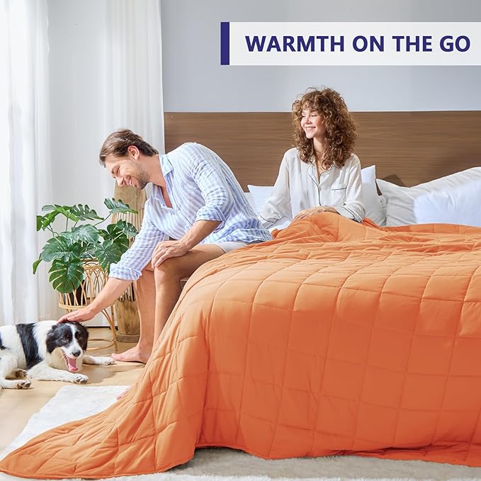 King Size Weighted Blanket for Adults Cooling Heavy Blanket for Sleeping - Image 4