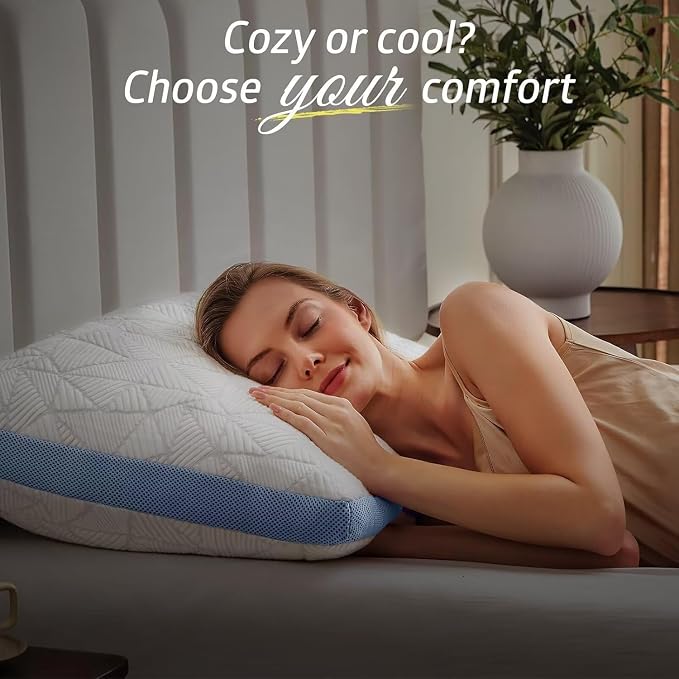 BETU Cooling Standard Pillow, Shredded Memory Foam Cool Pillow - Image 4
