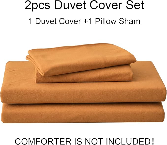PURE ERA Jersey Knit Duvet Cover Set 100% T-Shirt Cotton Super Soft Comfy 2pc - Image 7