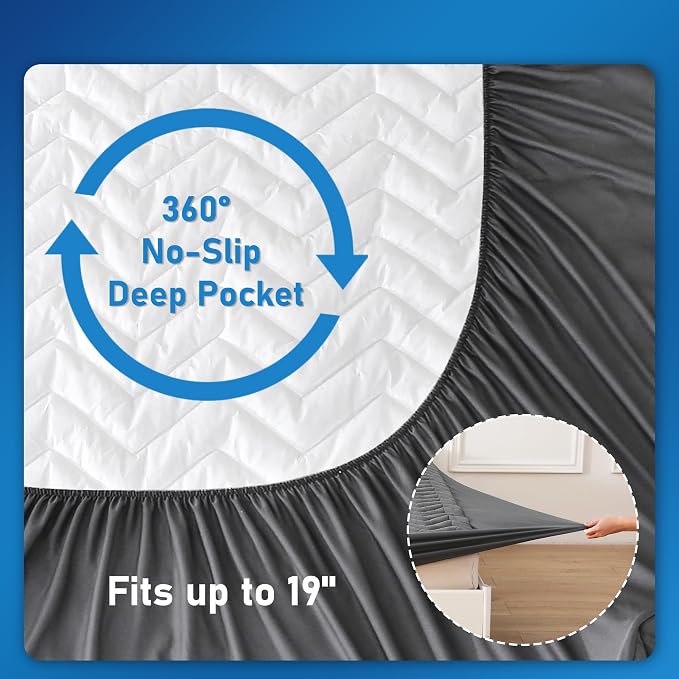 Unilibra Twin XL Size Mattress Protector Waterproof Quilted, Fitted Mattress Pad - Image 5
