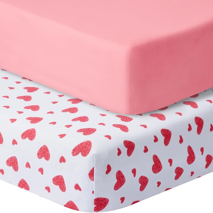 GUNTAIL Baby Crib Sheets for Boys Girls, 2 Pack Fitted Crib Sheet for Standard by GUNTAIL
