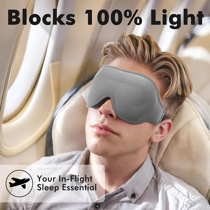 Weighted Eye Mask for Sleeping, 3D Contoured Sleep Mask Blackout - Image 5