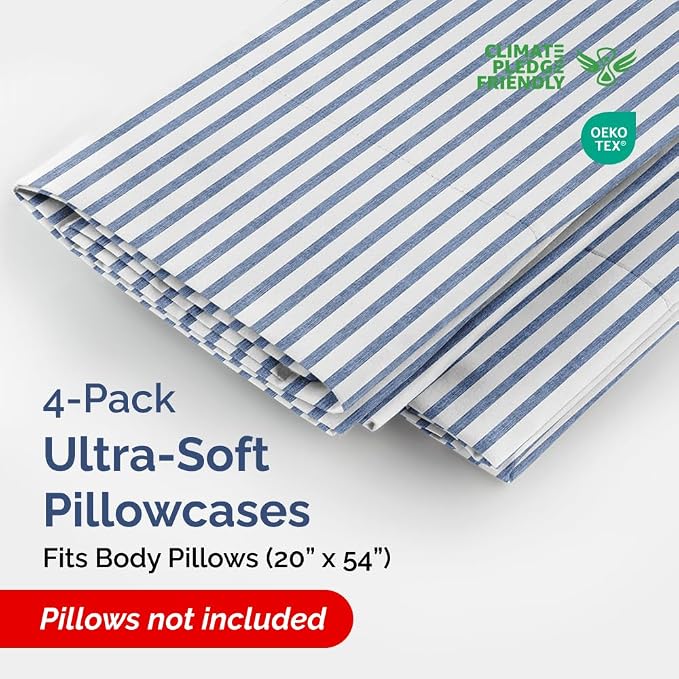 Body Pillowcases Set of 4-20x54 Long Body Pillow Case - Image 2