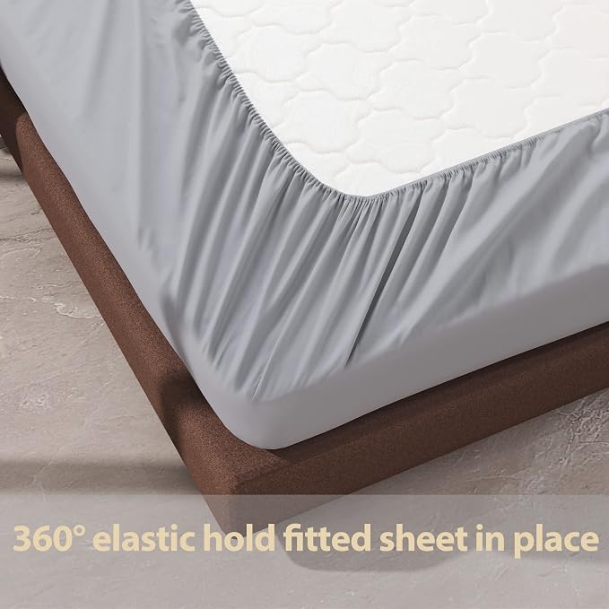 100% Egyptian Cotton Fitted Sheet Twin XL/Split King Size, 600 Thread Count - Image 7