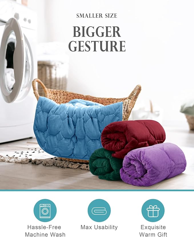 Cottonblue Weighted Lap Blanket Pad 7 lbs 29" x 24", Cozy Luxury Crystal Velvet - Image 7