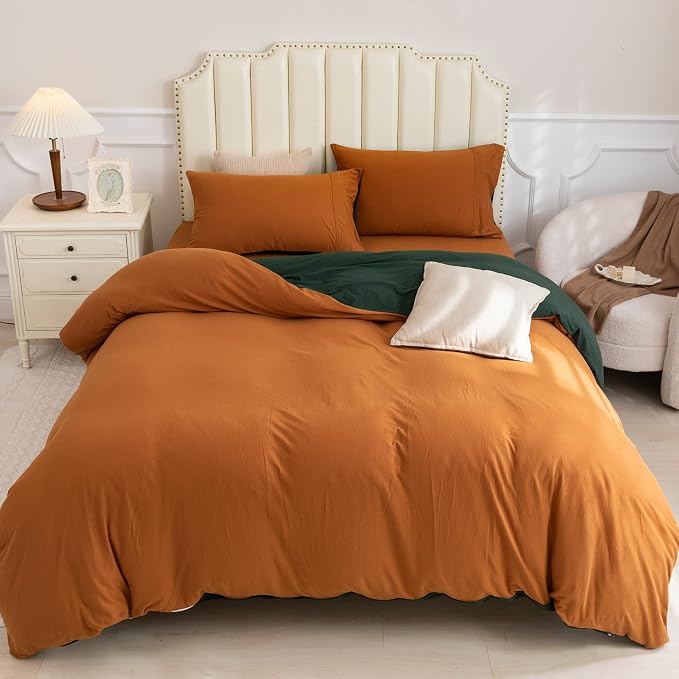 PURE ERA Jersey Knit Duvet Cover Set 100% T-Shirt Cotton Super Soft Comfy 3pc - Image 7