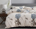 SLEEPBELLA Duvet Cover Queen Size, 600 Thread Count Cotton Botanical Flowers by SLEEPBELLA