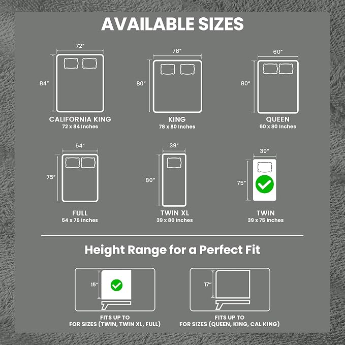 Twin Size Mattress Protector Waterproof, Premium 200 GSM Terry Mattress Cover - Image 3