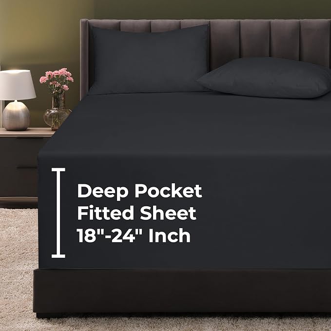 Royale Linens Extra Deep Pocket Queen Fitted Sheet Only by ROYALELINENS
