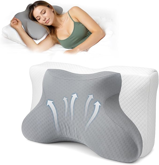 Cervical Neck Pillow for Sleeping, Adjustable Ergonomic Pillow, Contour Neck by HemDgpsy