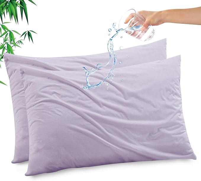 Gogreen Bamboo Rayon Waterproof Pillow Protector, Breathable Pillow Cover by GOGREEN