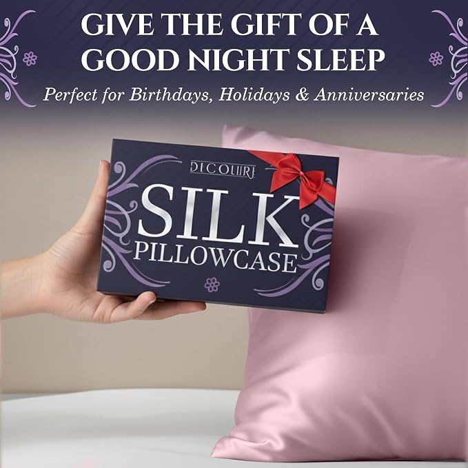 DECOLURE 100% Pure Mulberry Silk Pillow Case Queen Size – Highest Grade 30 - Image 7
