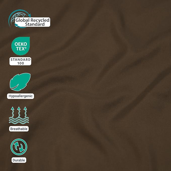ZPECC Twin Flat Sheet Only 6 Pack, Durable Brown Top Bed Sheets Hypoallergenic - Image 4