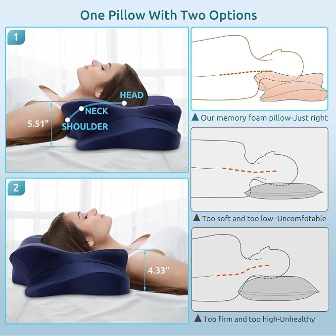 DONAMA Cervical Pillow for Neck and Shoulder Pain Relief, Cooling Contour - Image 3