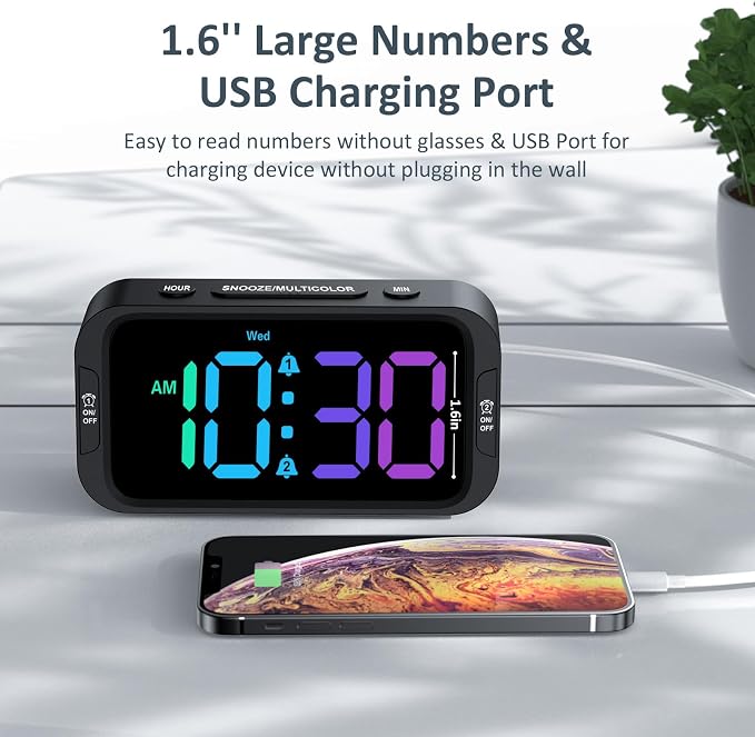 Odokee Digital Dual Alarm Clock - Image 6