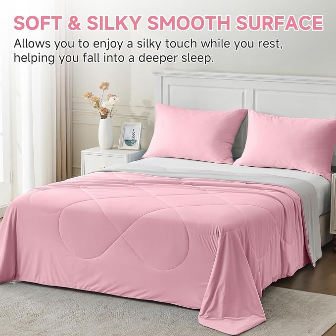 HOMFINE Cooling Comforter Queen Size, Japanese Double-Sided Cold Tech Fabric - Image 4